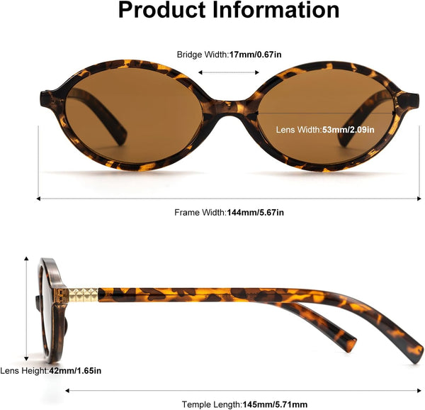 ViewJoy Retro Oval Sunglasses