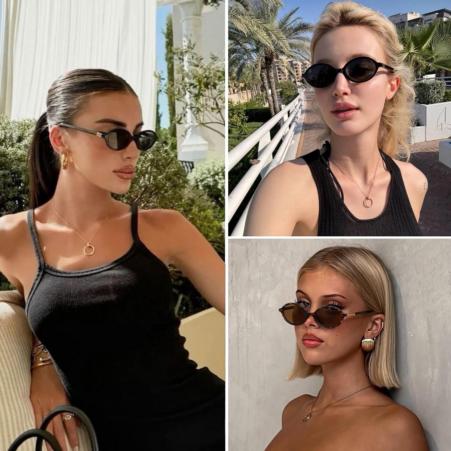ViewJoy Retro Oval Sunglasses