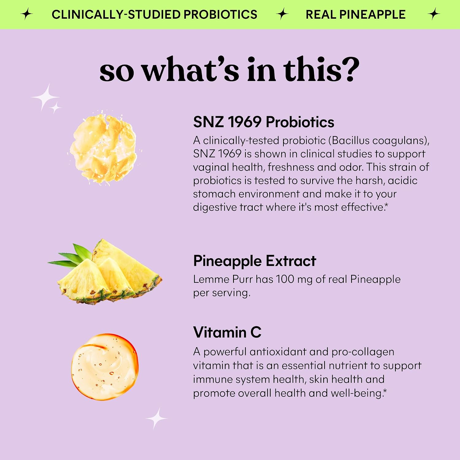 Pineapple Probiotic Gummies for Women