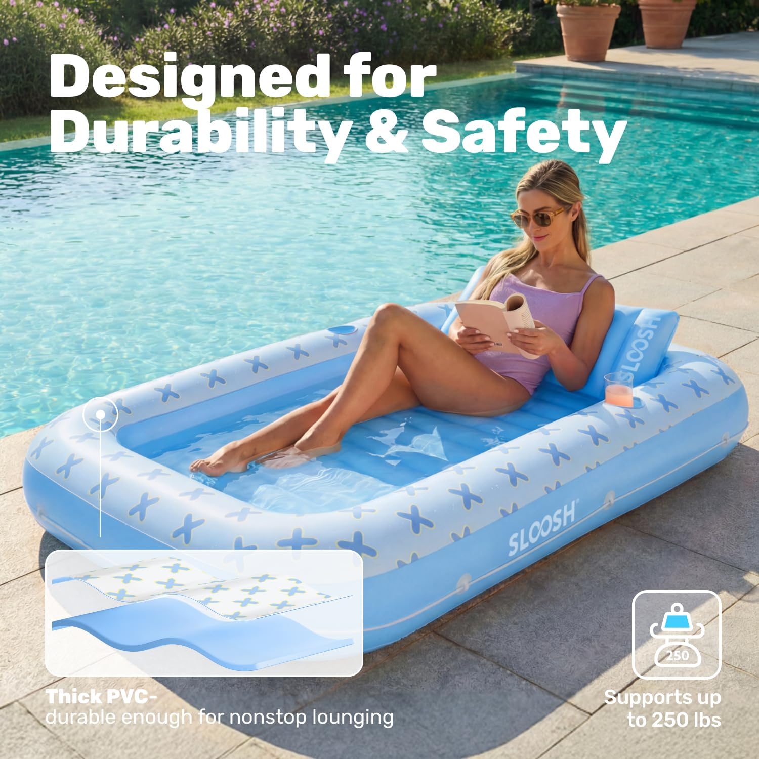 Inflatable Tanning Pool Lounger