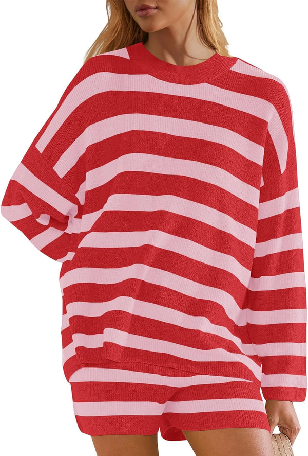 Cozy Striped Sweater Set