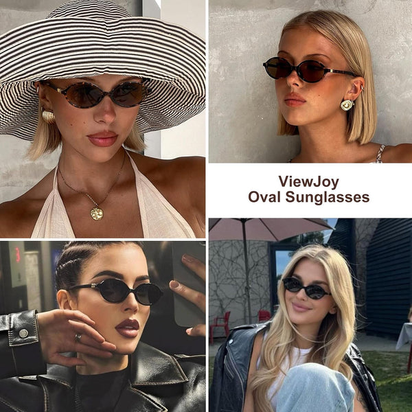 ViewJoy Retro Oval Sunglasses