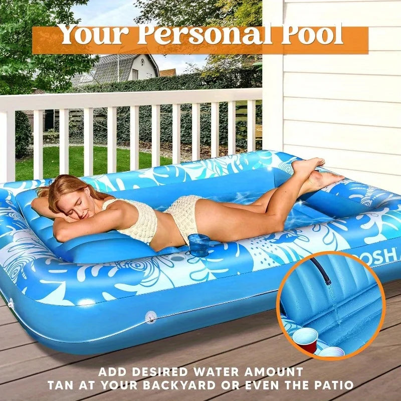 Suntan Lounge Raft with Pillow